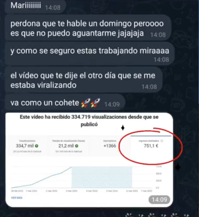 Mas testimonios del curso Monetizatube