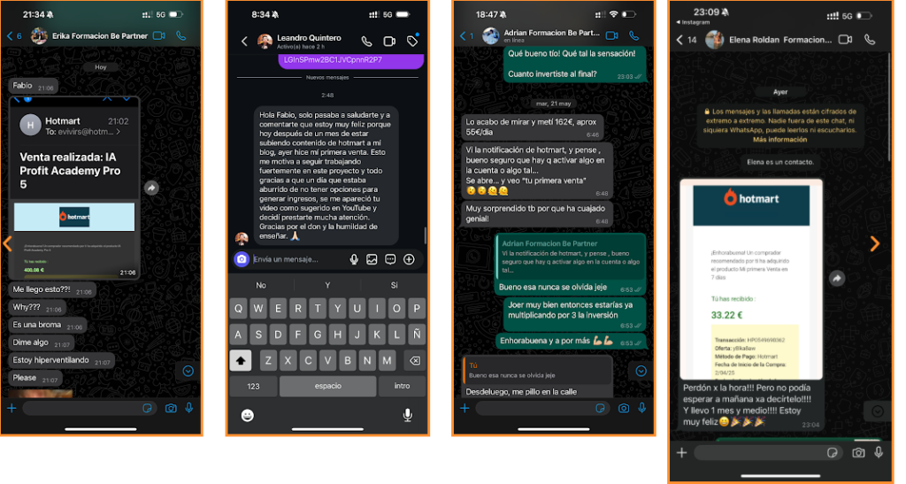 Testimonios del curso Mi primera venta en 7 dias